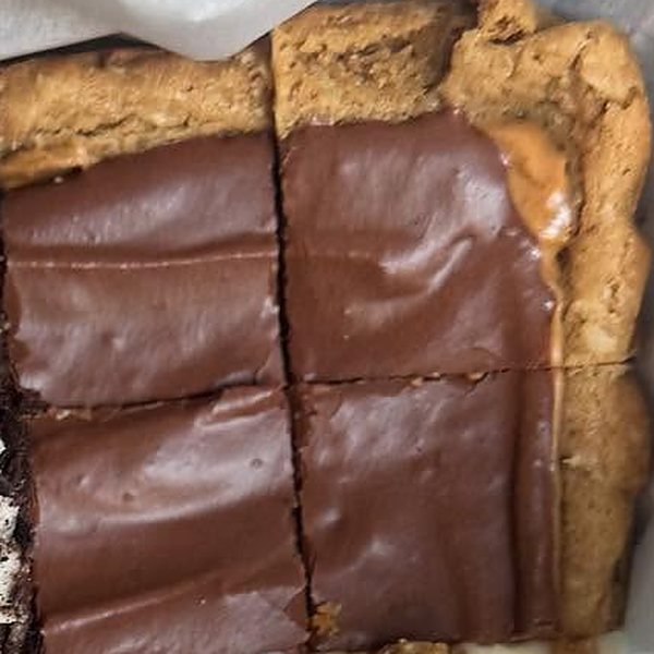 Peanut butter barz with chocolate frosting